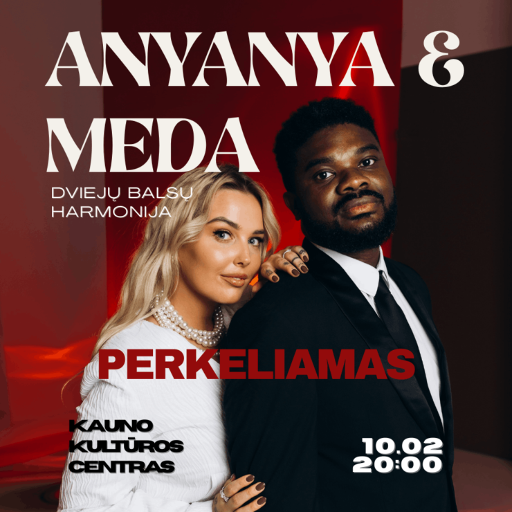 PERKELTAS į spalio 2 d. Koncertas „ANYANYA & MEDA. Dviejų balsų harmonija“