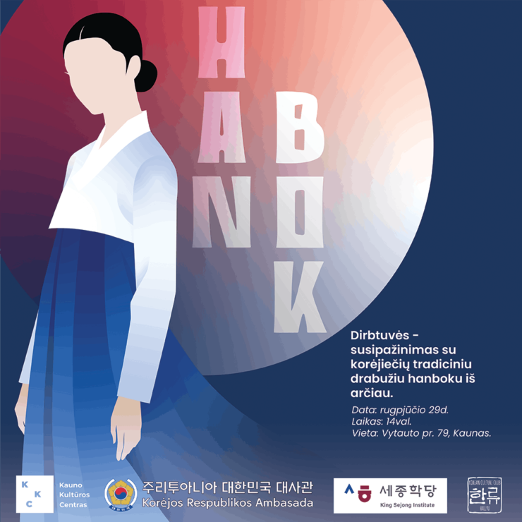 HANBOK dirbtuvės. Susipažink su tradiciniu korėjietišku drabužiu iš arčiau