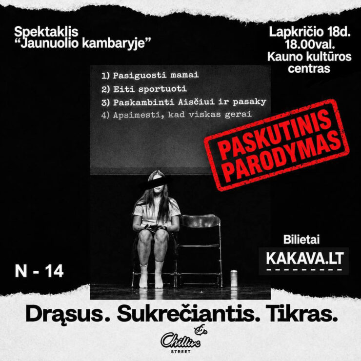 Kauno jaunimo spektaklis „Jaunuolio kambaryje“
